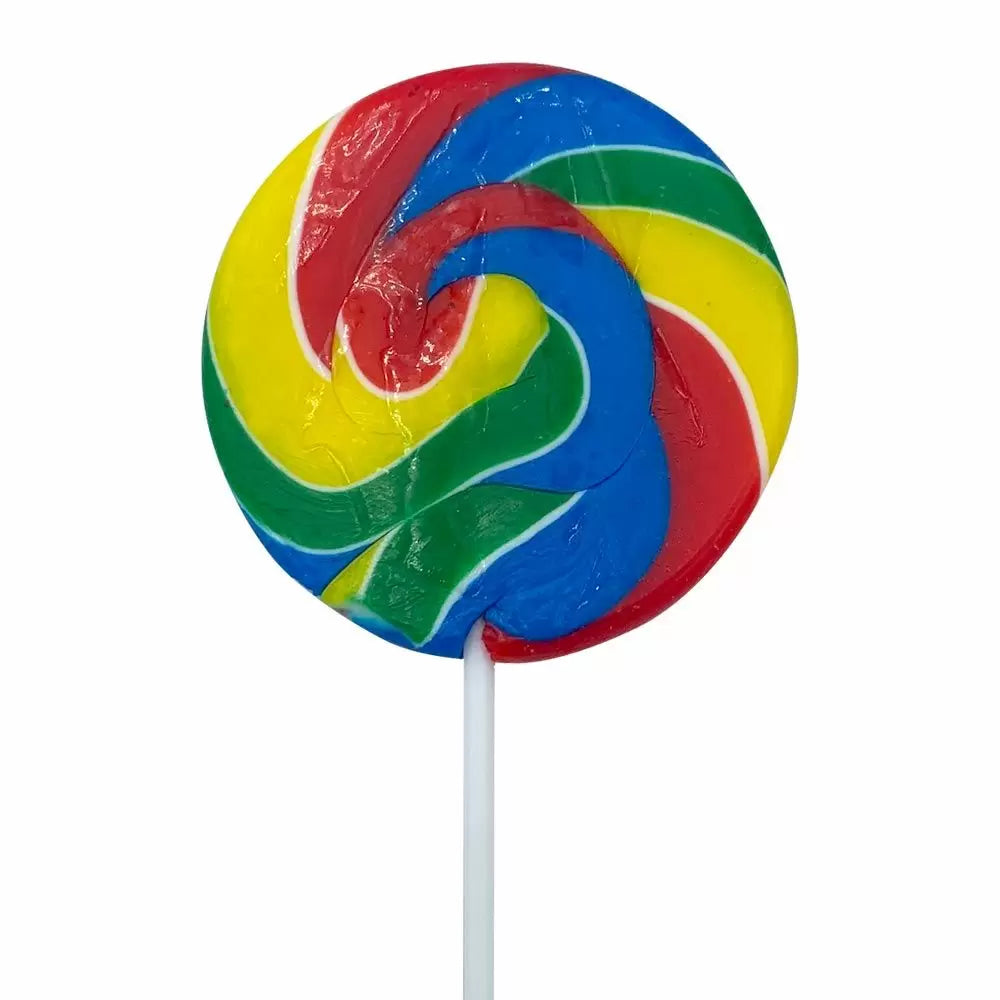 Crazy Candy Factory Rainbow Swirl Round Lollipops 55g