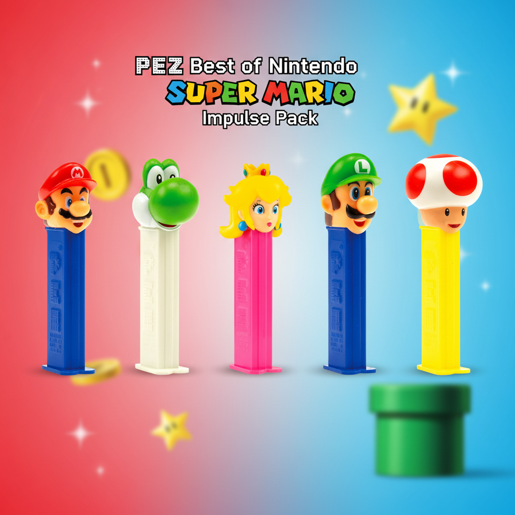 Pez Best Of Nintendo Super Mario 1+2 Impulse Packs 17g
