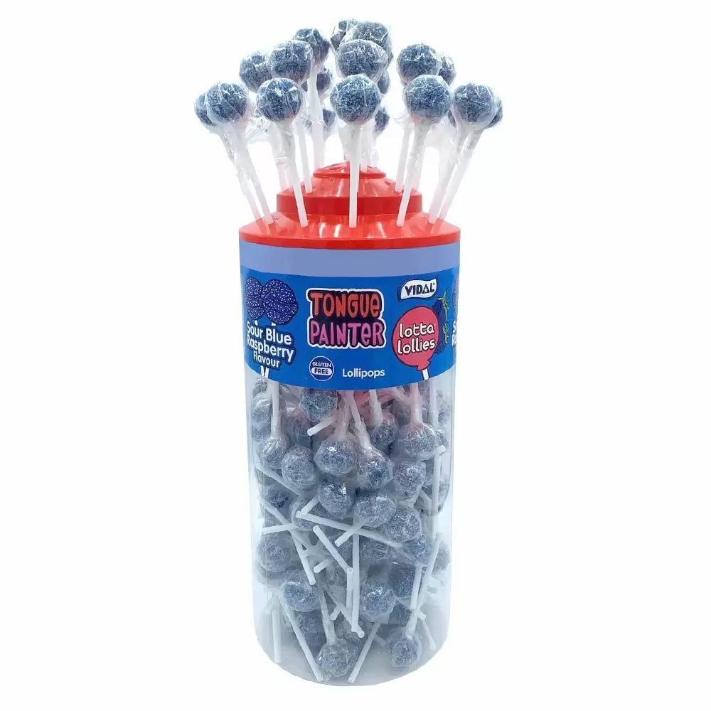 Vidal Lotta Lollies Blue Raspberry Lollipop Single