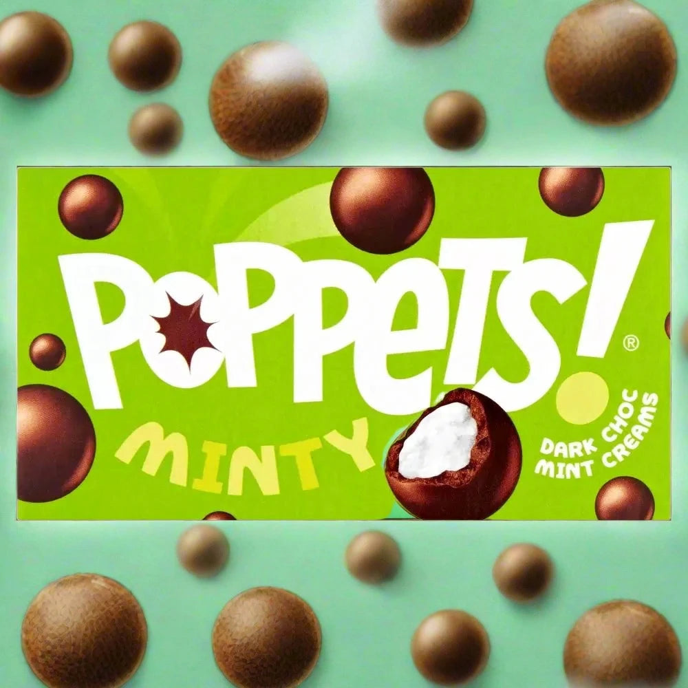 Poppets Box Dark Choc Mint Creams 40g