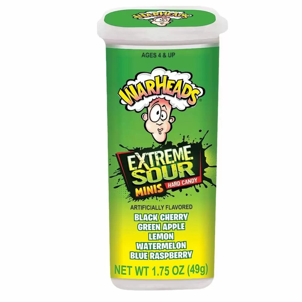Warheads Mini Extreme Sour Hard Candy Tub 49g