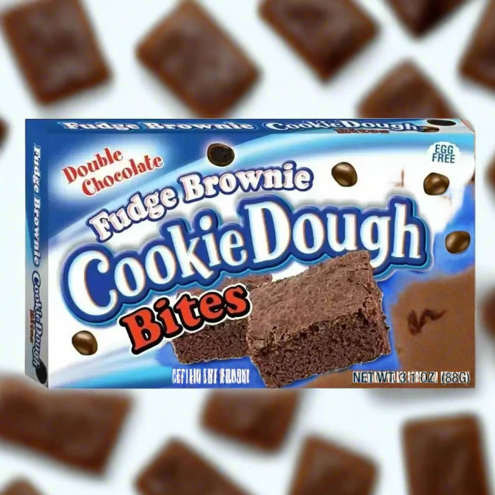 Cookie Dough Bites Double Chocolate Fudge Brownie Box 88g
