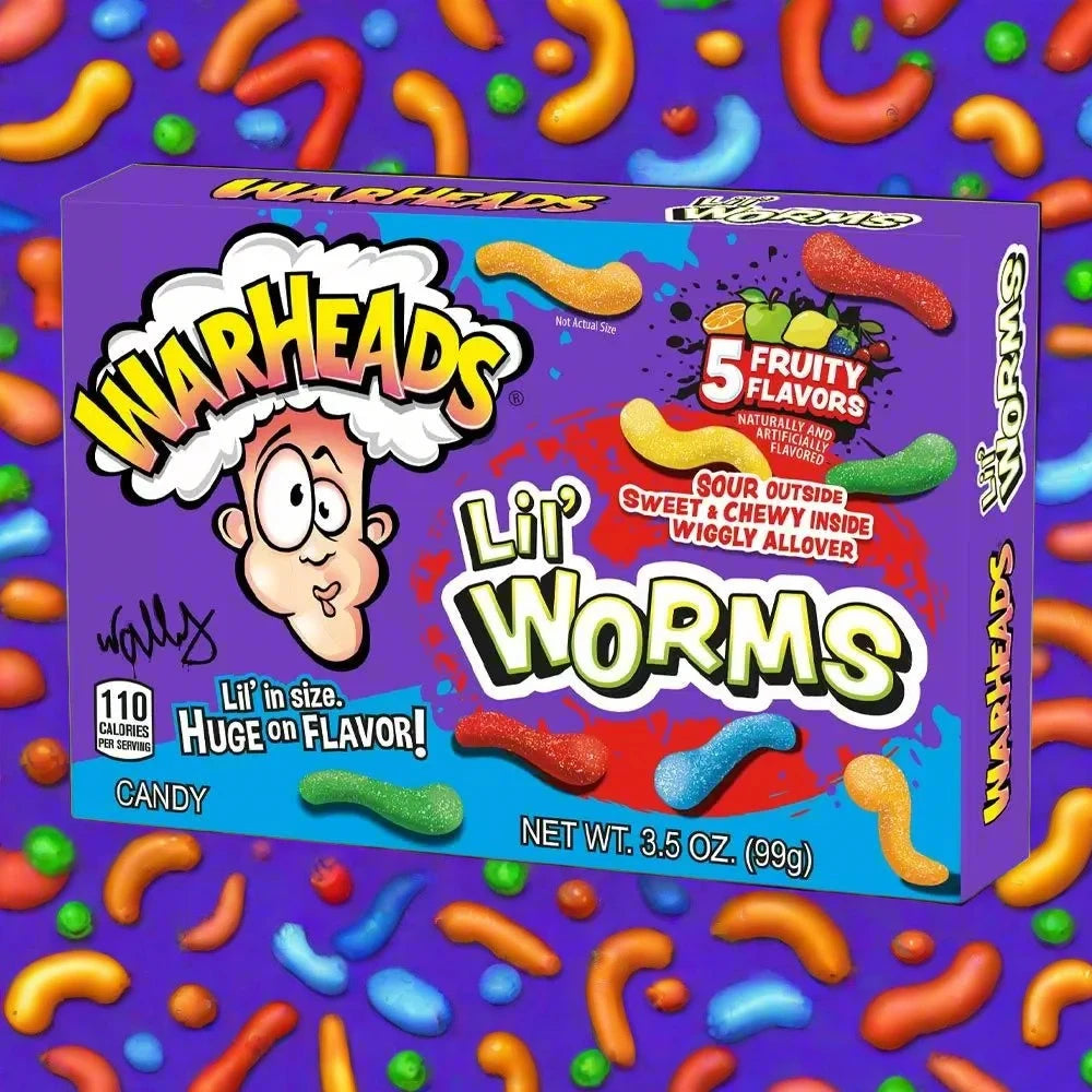 Warheads Lil' Worms Theatre Box 99g