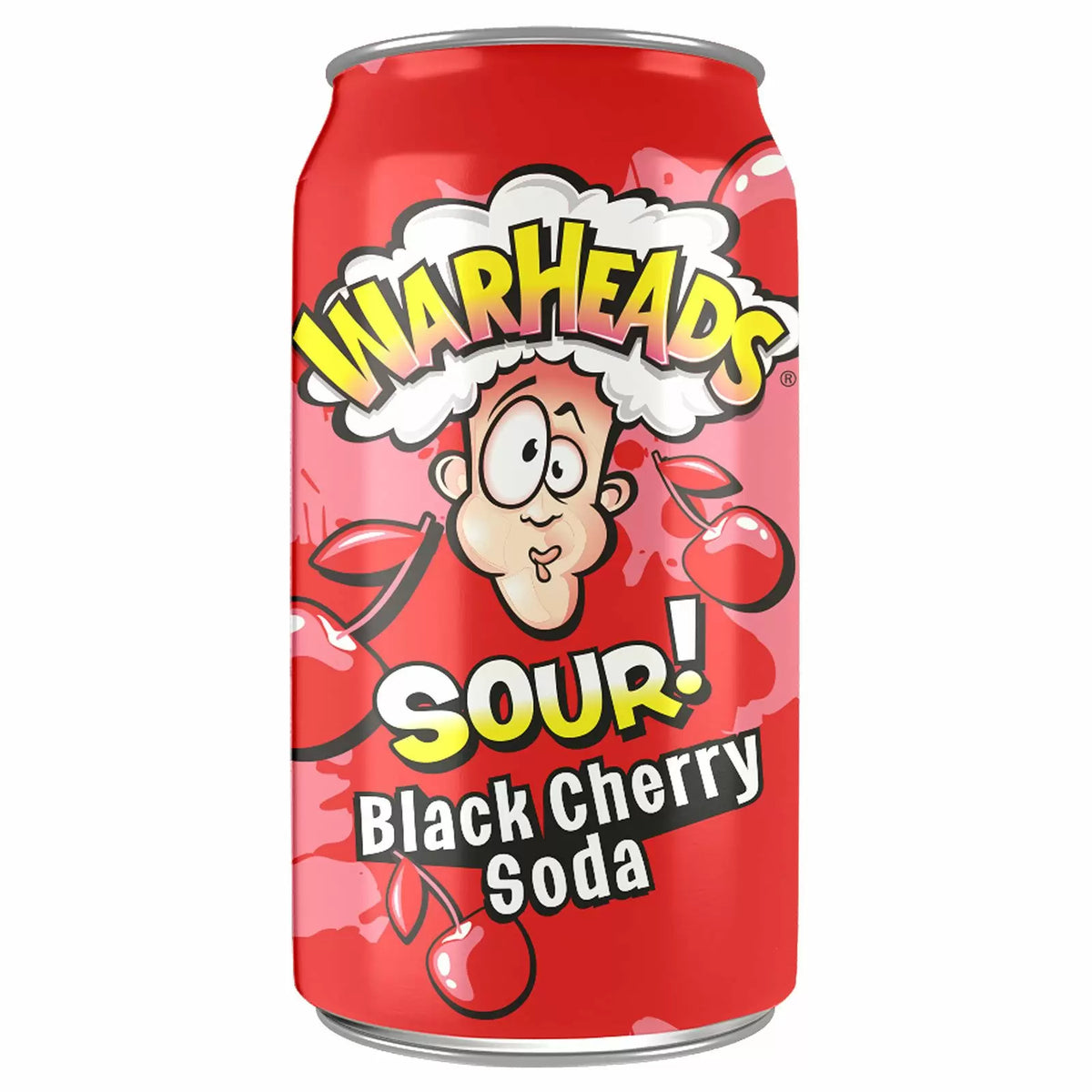 Warheads Sour Black Cherry Soda Cans 355ml