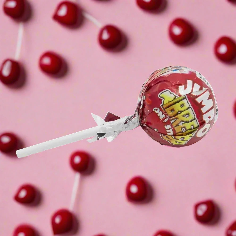 Zed Candy Jumbo Sour Cherry Jawbreaker On A Stick 35g