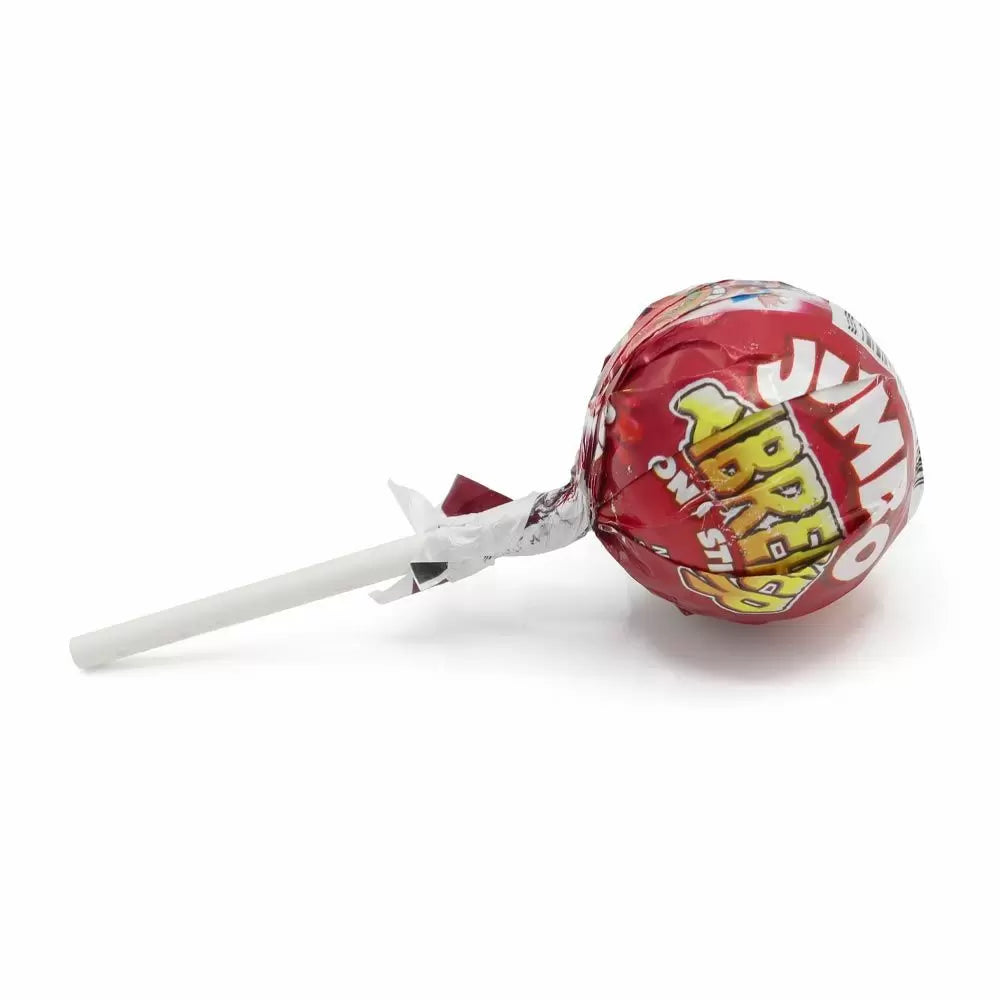 Zed Candy Jumbo Sour Cherry Jawbreaker On A Stick 35g