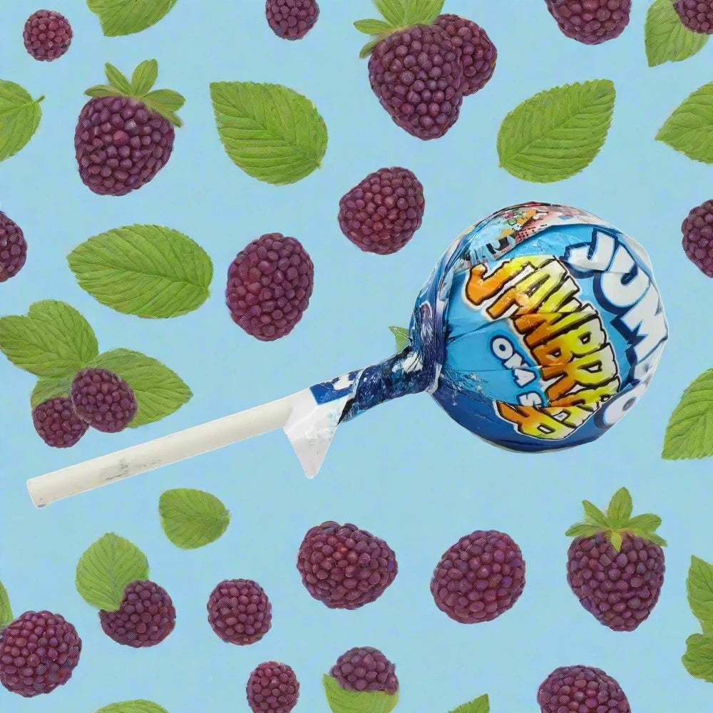 Zed Candy Jumbo Blue Raspberry Apple Jawbreaker On A Stick 35g