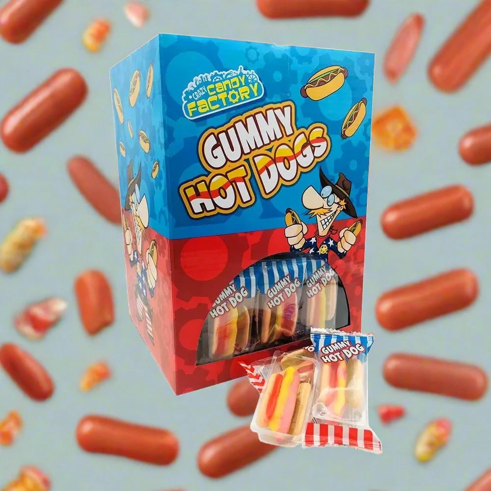 Crazy Candy Factory Mini Gummy Hot Dogs 10g