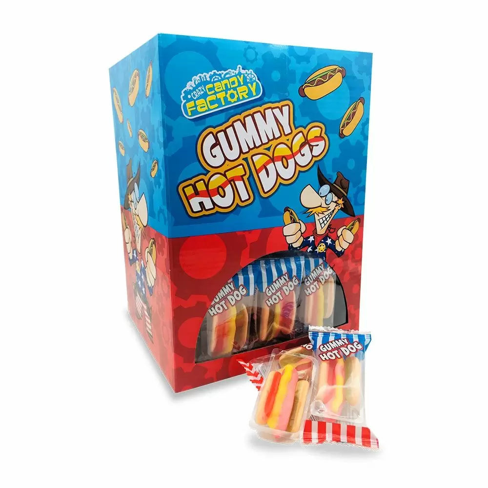 Crazy Candy Factory Mini Gummy Hot Dogs 10g