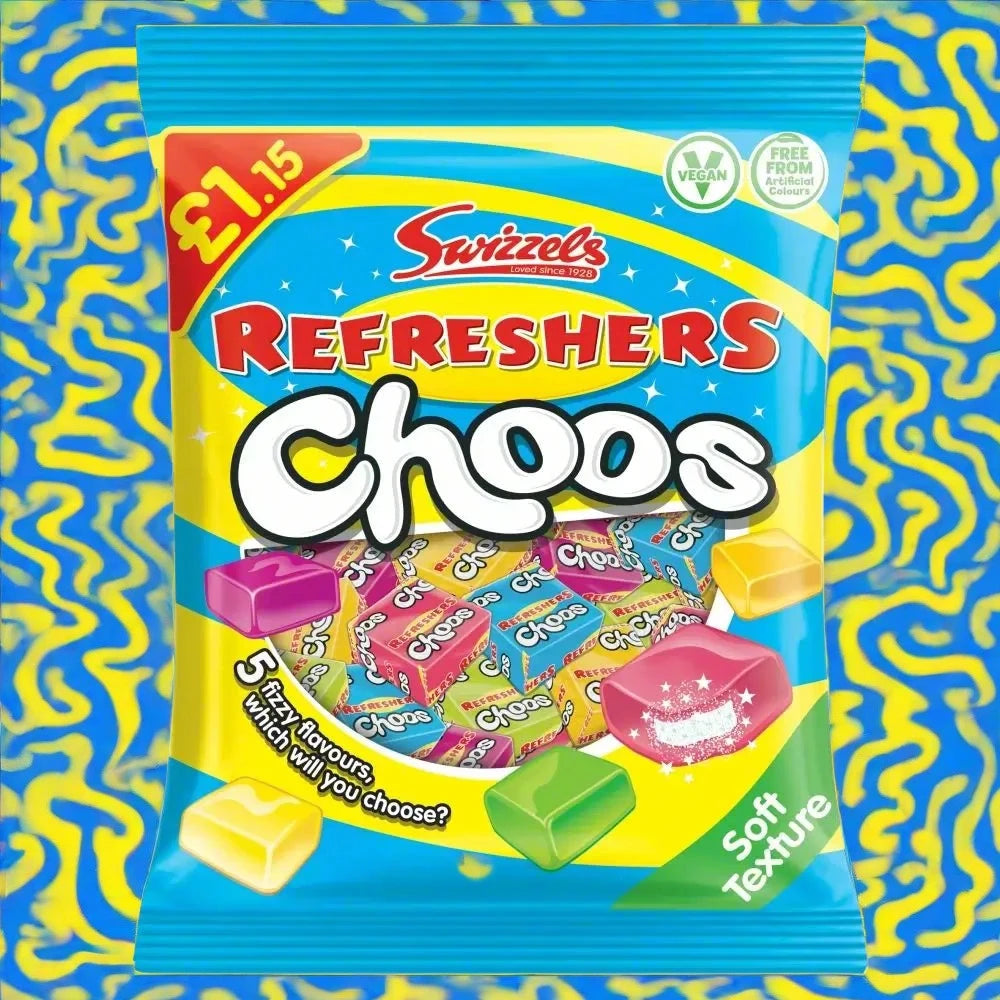 Swizzels Refresher Choos £1.15 PMP 115g