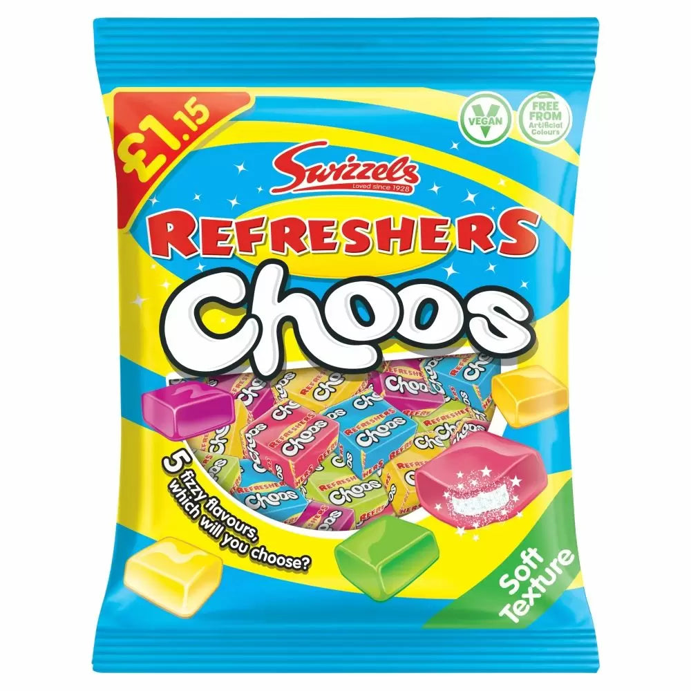 Swizzels Refresher Choos £1.15 PMP 115g