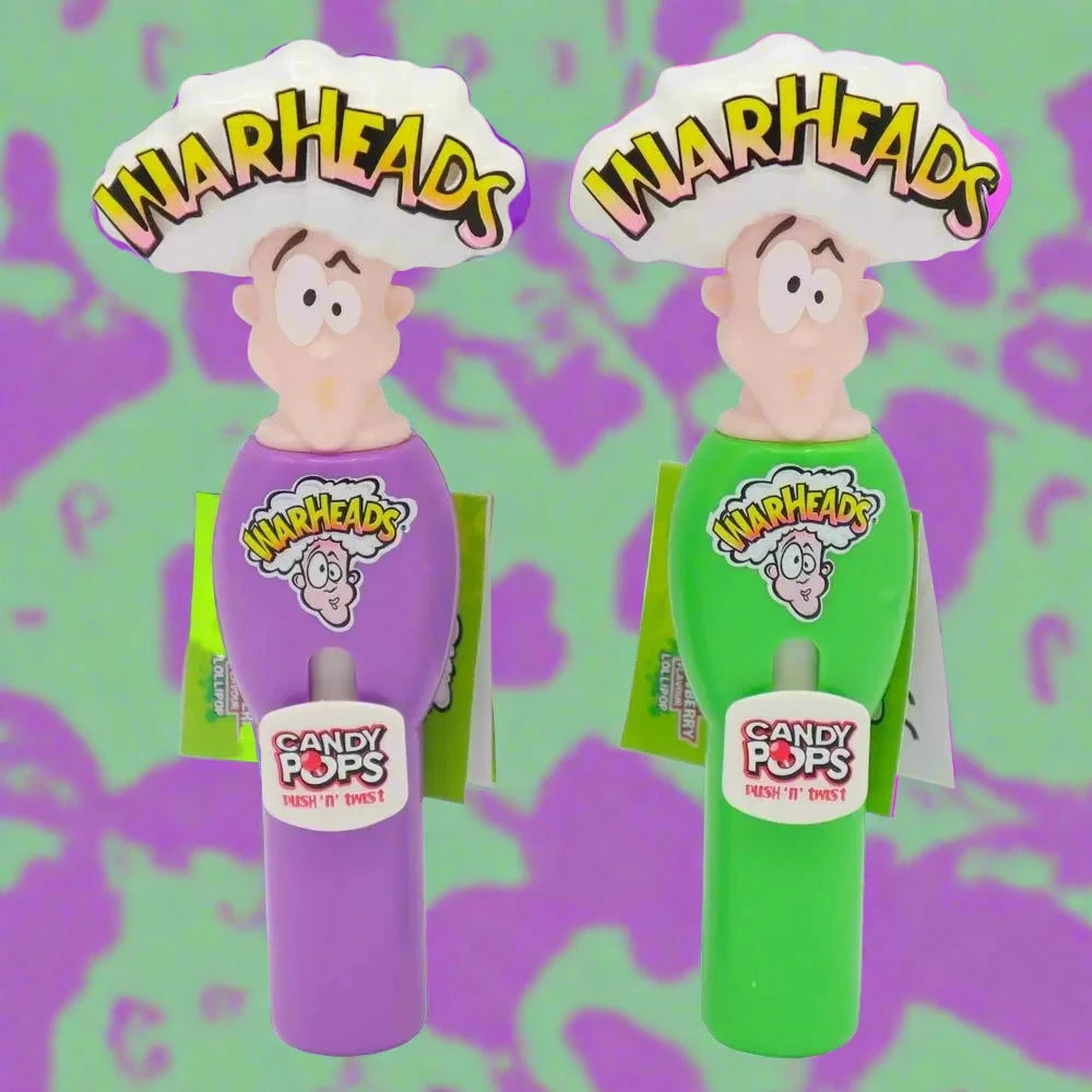 Warheads Candy Pop Push N Twist Lollipop 8g