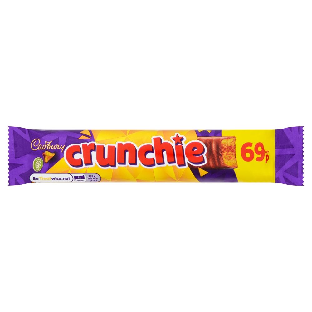 Cadbury Crunchie Chocolate Bar 69p PMP 40g
