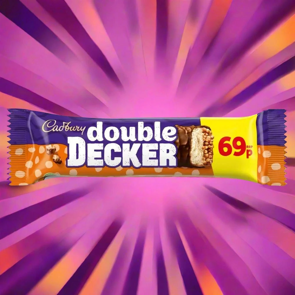 Cadbury Double Decker Chocolate Bar 69p PMP 54.5g