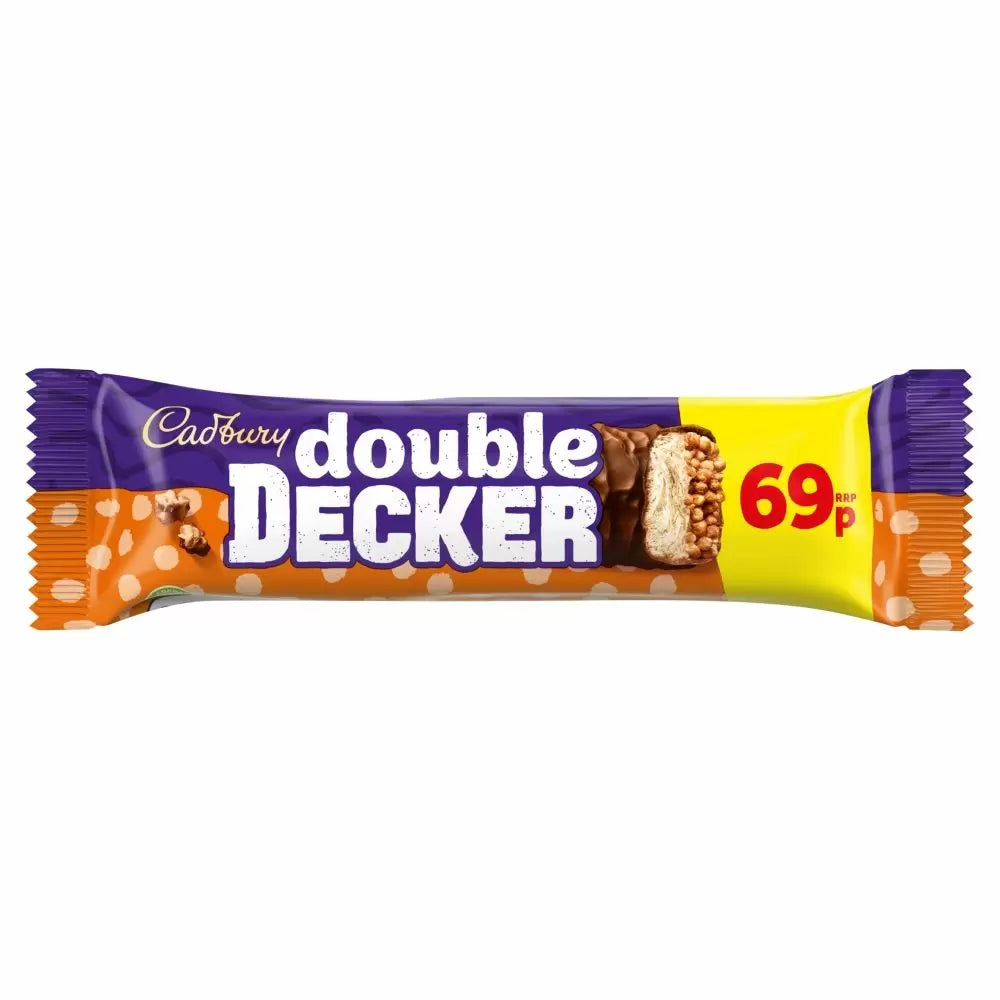 Cadbury Double Decker Chocolate Bar 69p PMP 54.5g