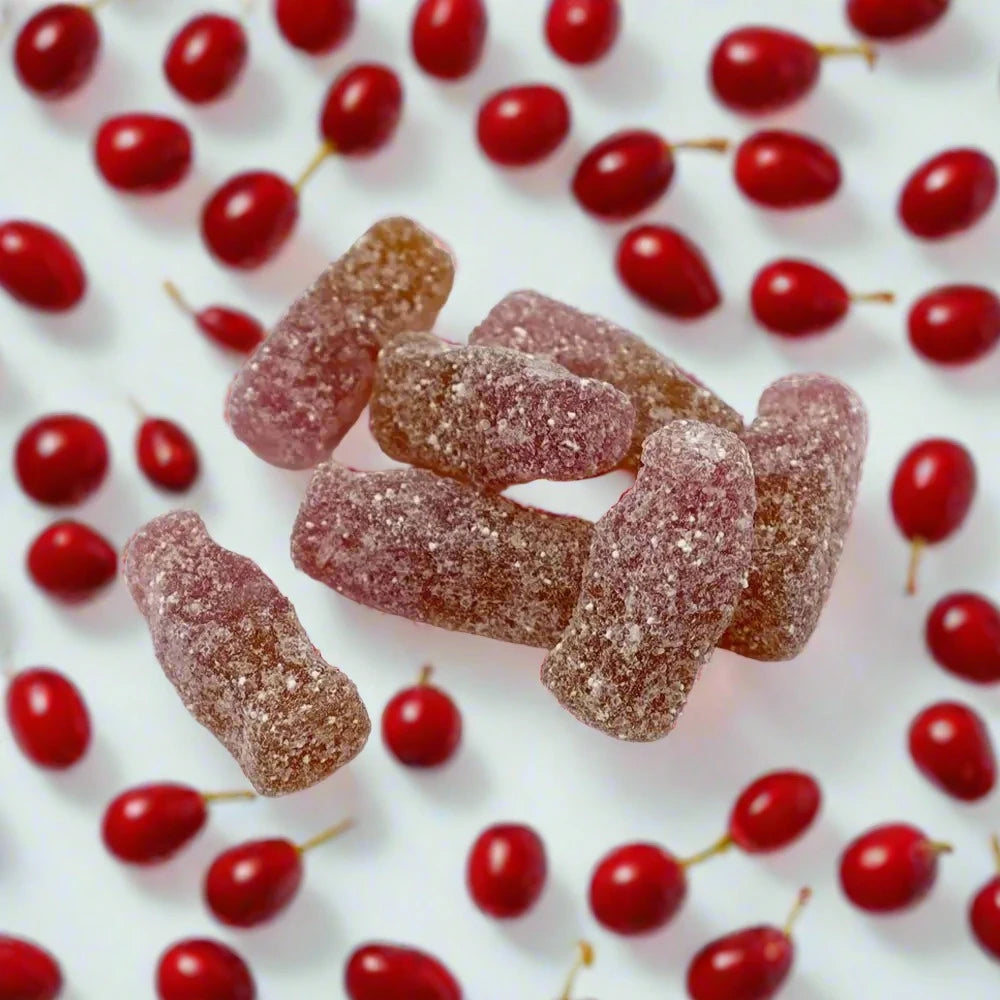 Kingsway Vegan Fizzy Cherry Cola Bottles 100g