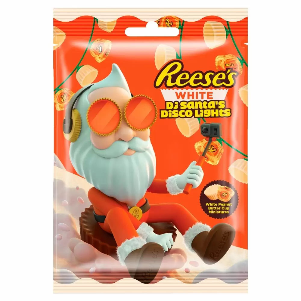 Reese's Peanut Butter Miniatures White DJ Santa Lights Bag 70g