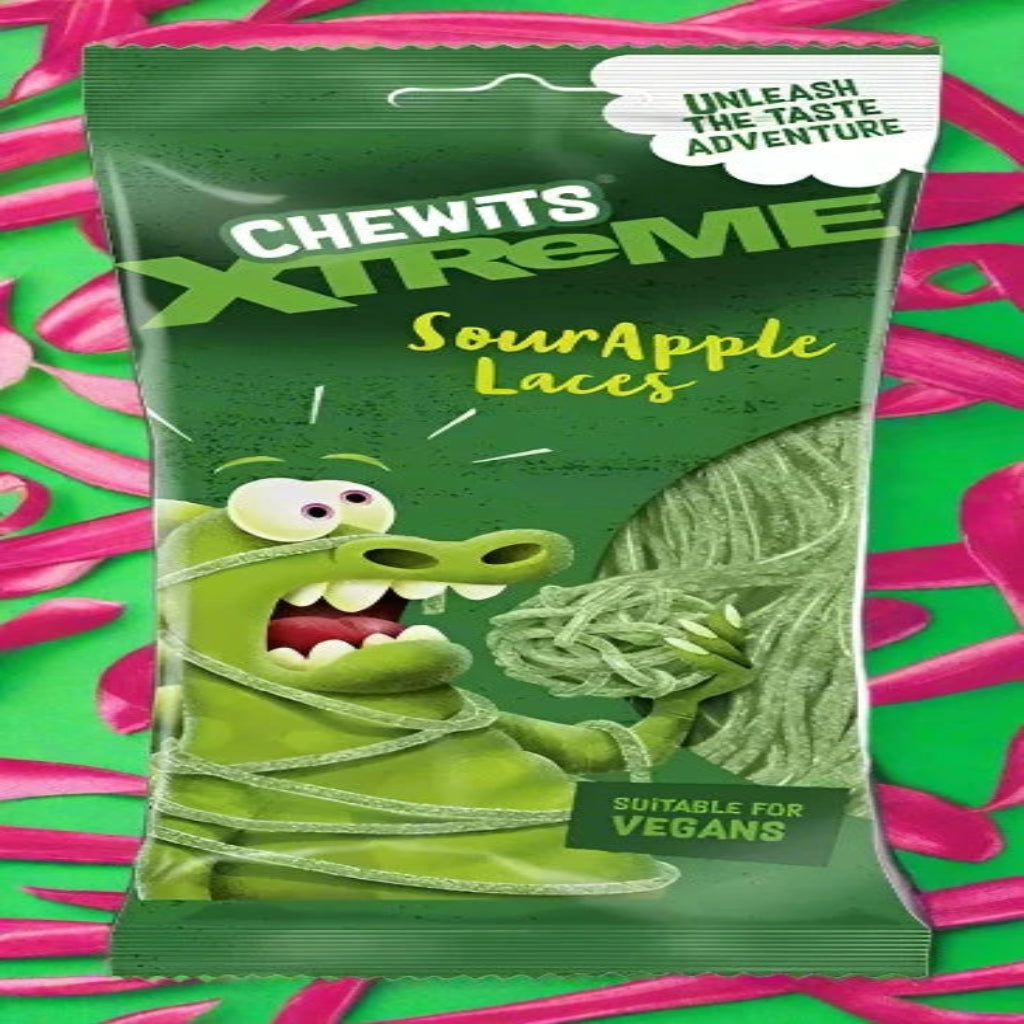 Chewits Xtreme Sour Apple Laces 160g