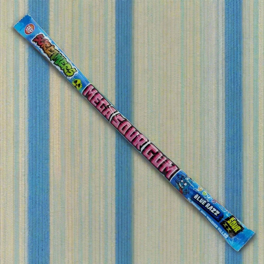 Zed Candy Screamers Mega Sour Blue Razz Gum Pack 30g