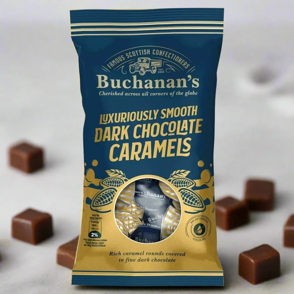 Buchanan's Luxuriously Smooth Dark Chocolate Caramels Bag 110g