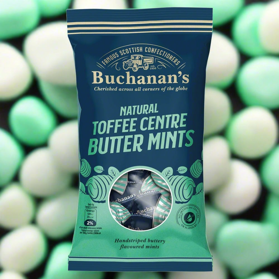 Buy Buchanan's Natural Toffee Centre Butter Mints Bags 140g at ...