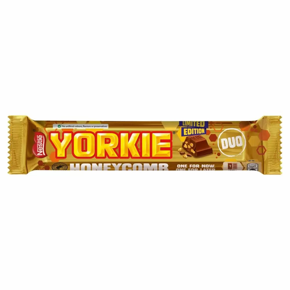 Yorkie Honeycomb Milk Chocolate DUO Bar 66g