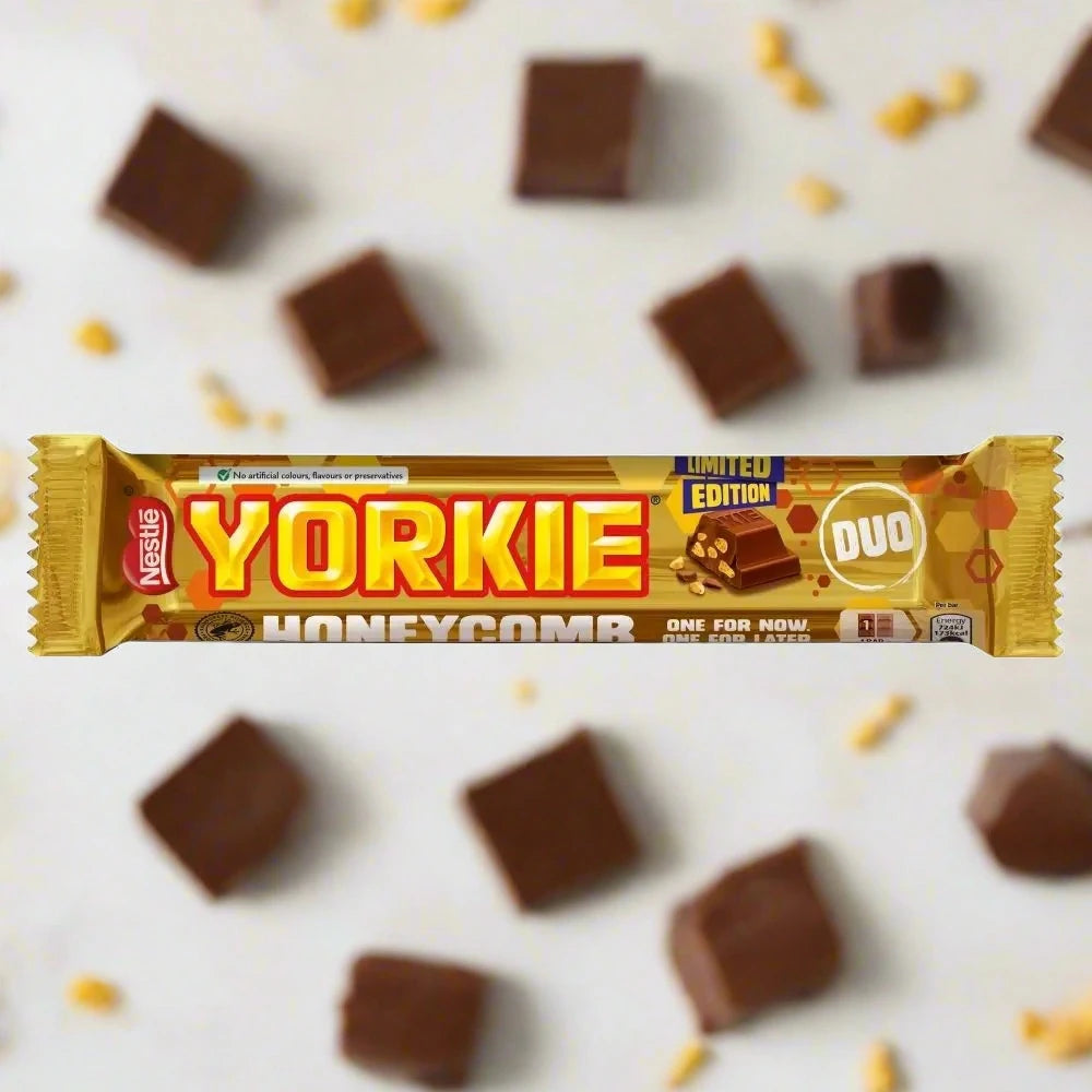 Yorkie Honeycomb Milk Chocolate DUO Bar 66g