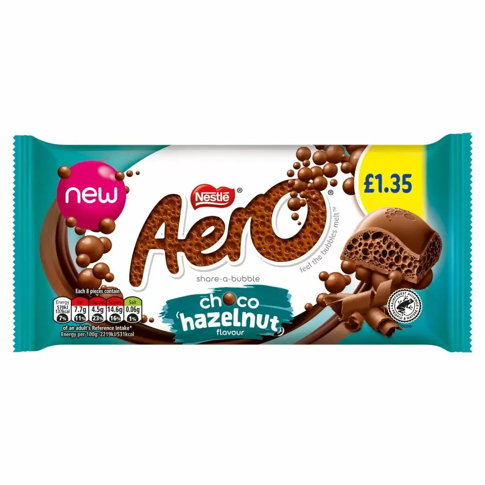 Aero Hazelnut Chocolate Sharing Bar 90g £1.35 PMP