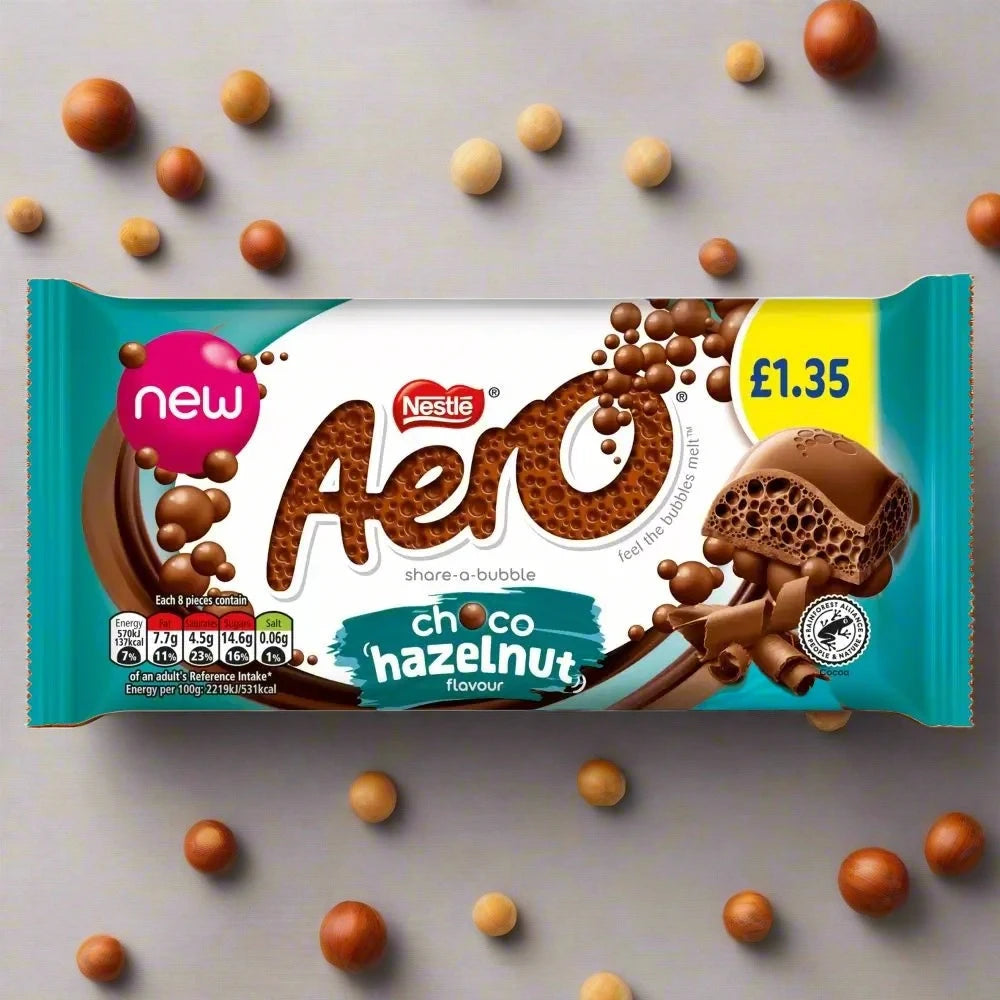 Aero Hazelnut Chocolate Sharing Bar 90g £1.35 PMP