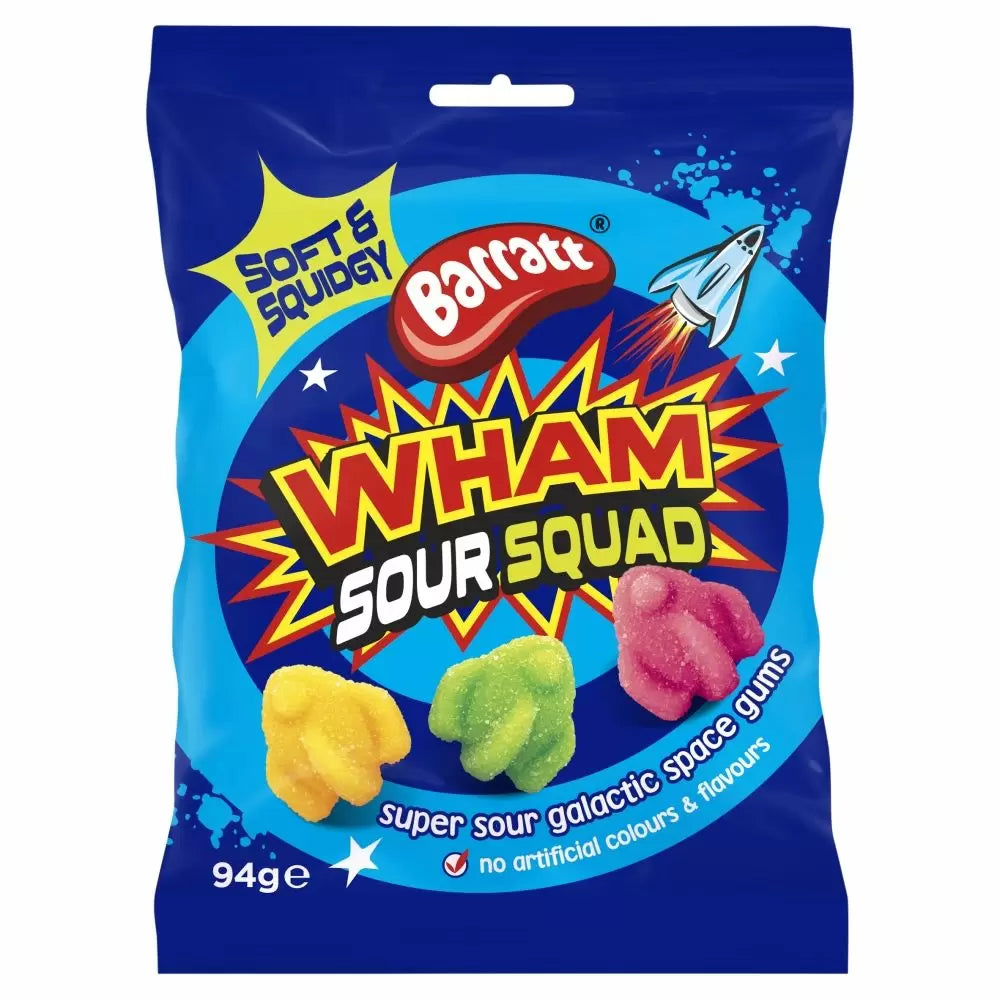 Barratt Wham Sour Squad Bag 94g