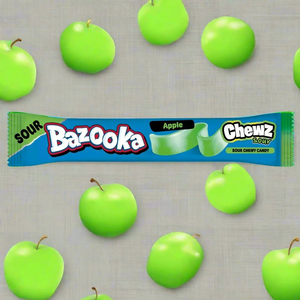 Bazooka Sour Chewz Apple Chew Bars 14g