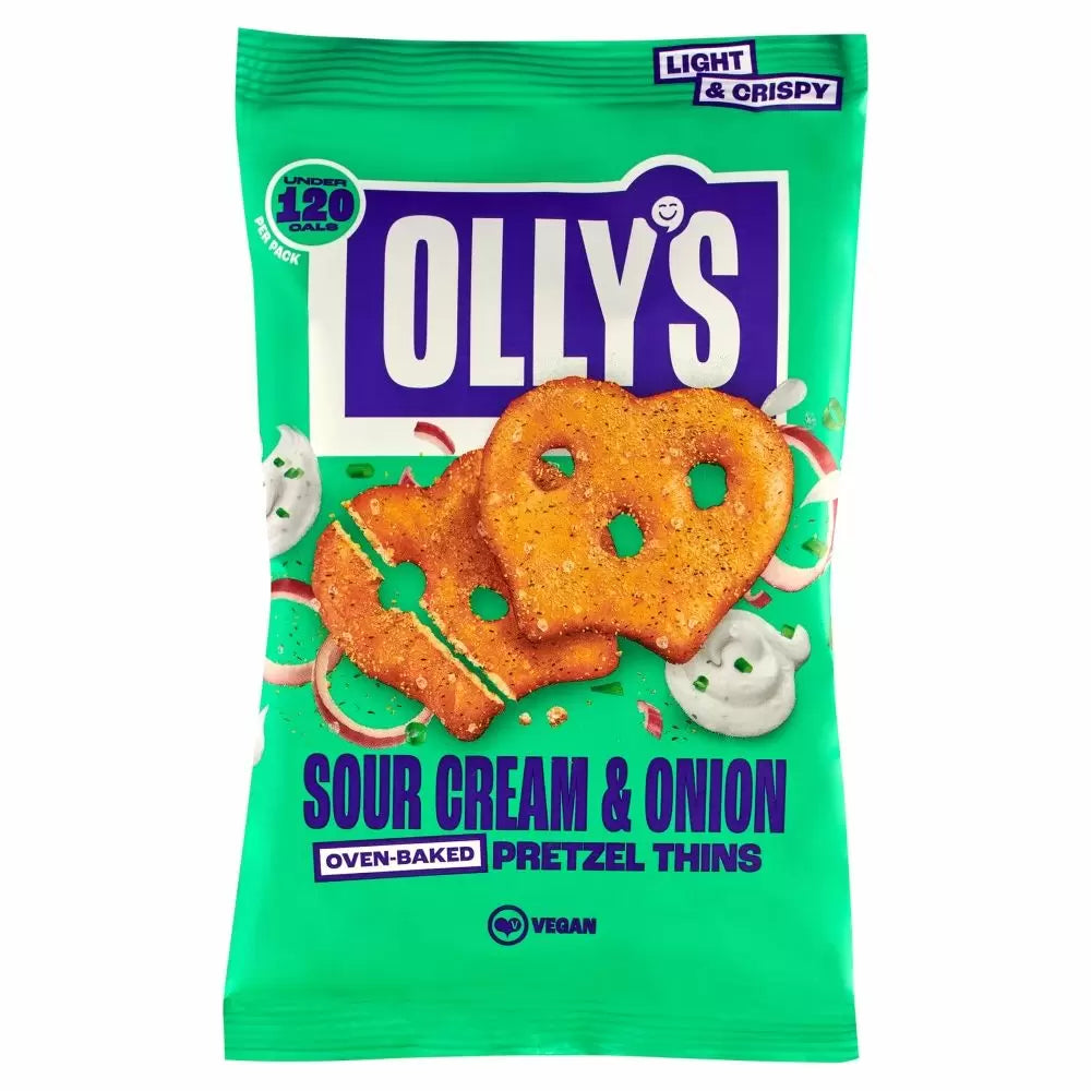 Olly's Sour Cream & Onion Oven-Baked Pretzel Thins Bag 35g
