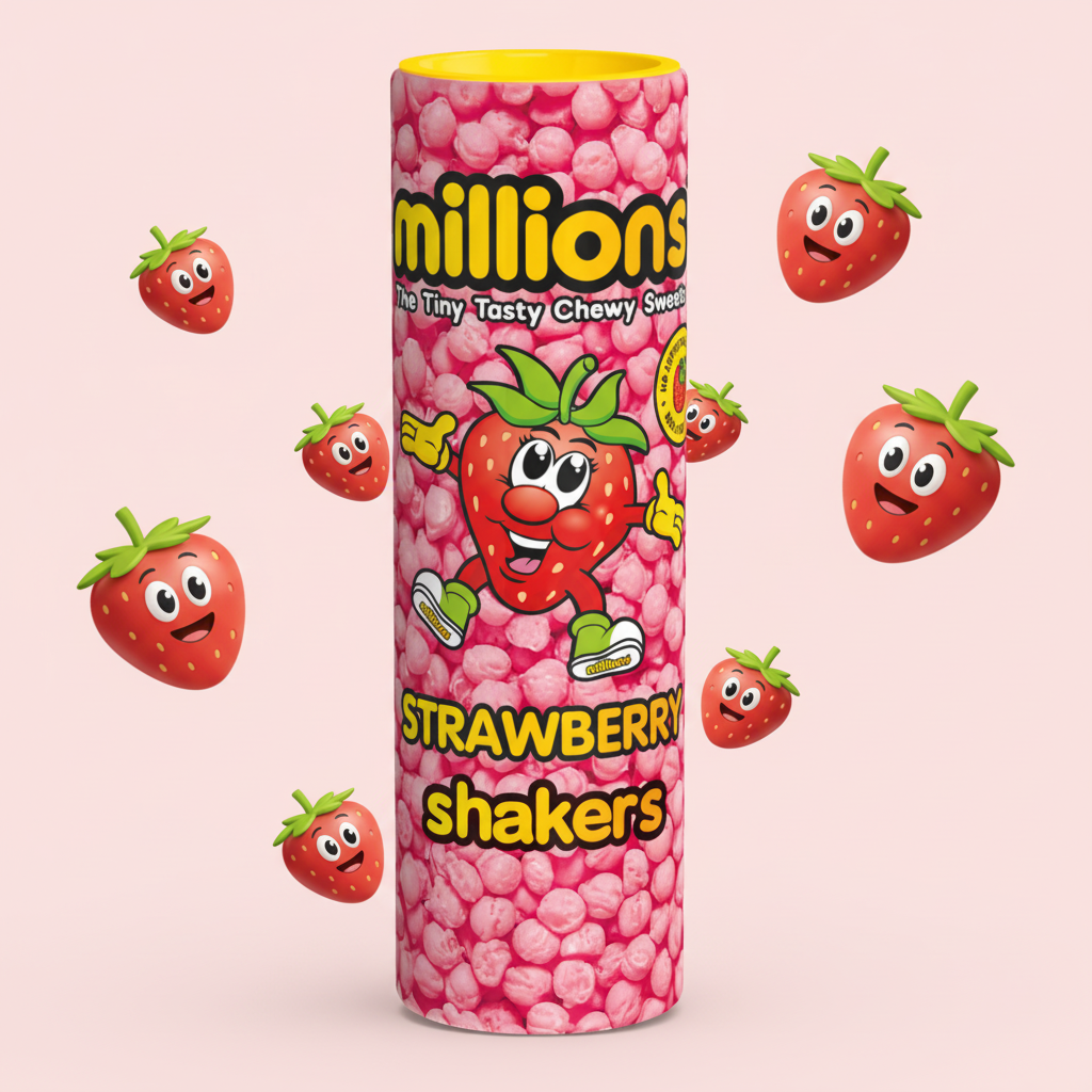 Millions Strawberry Shakers Tube 82g