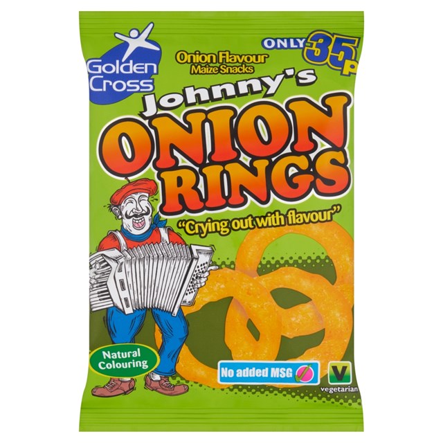 Johnnys Onion Rings 22g 35p Single Bag
