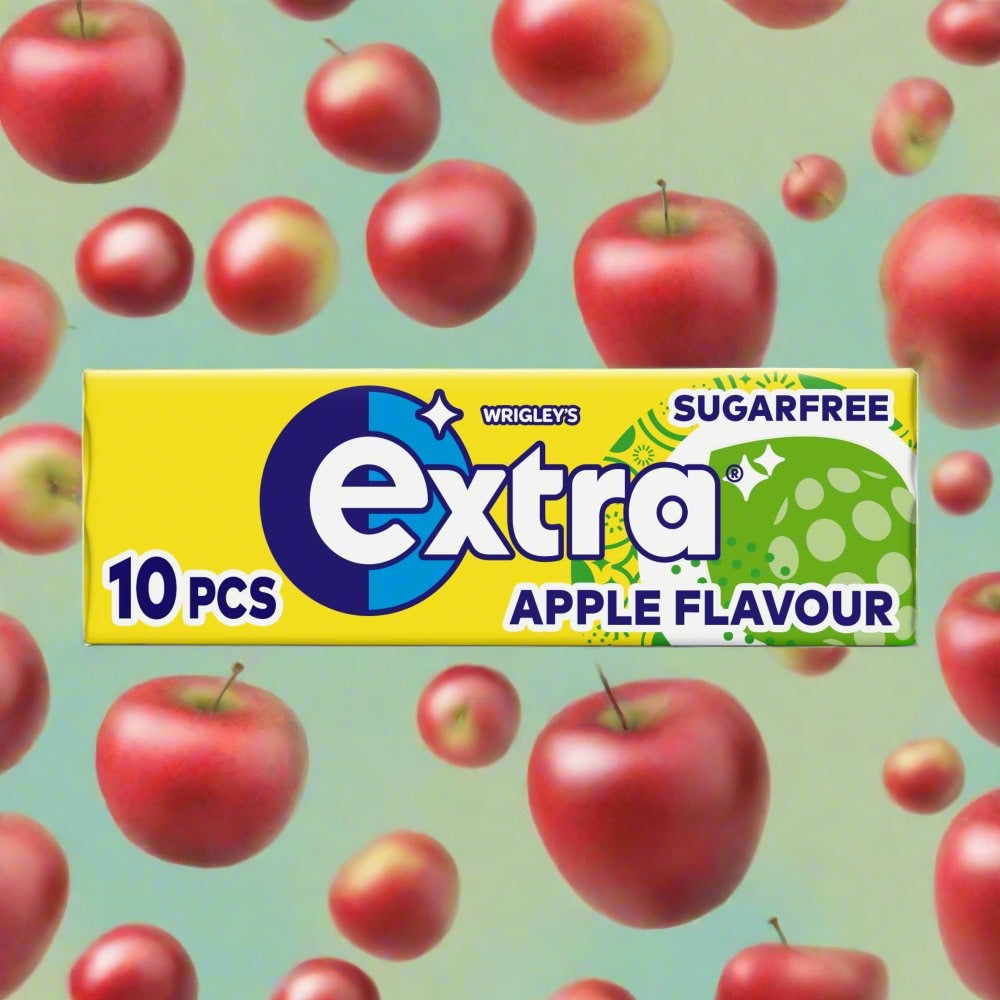 Extra Apple Flavour Sugar Free Chewing Gum 10 Pieces