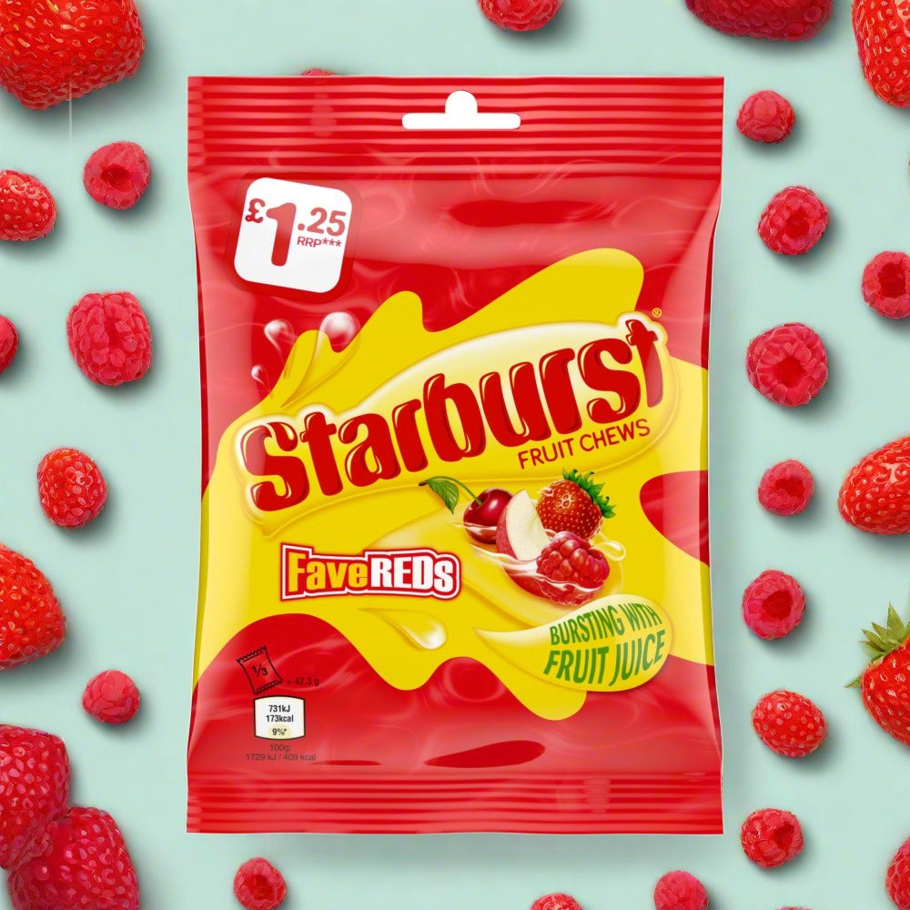 Starburst Fruit Chews Fave Reds Bag 127g