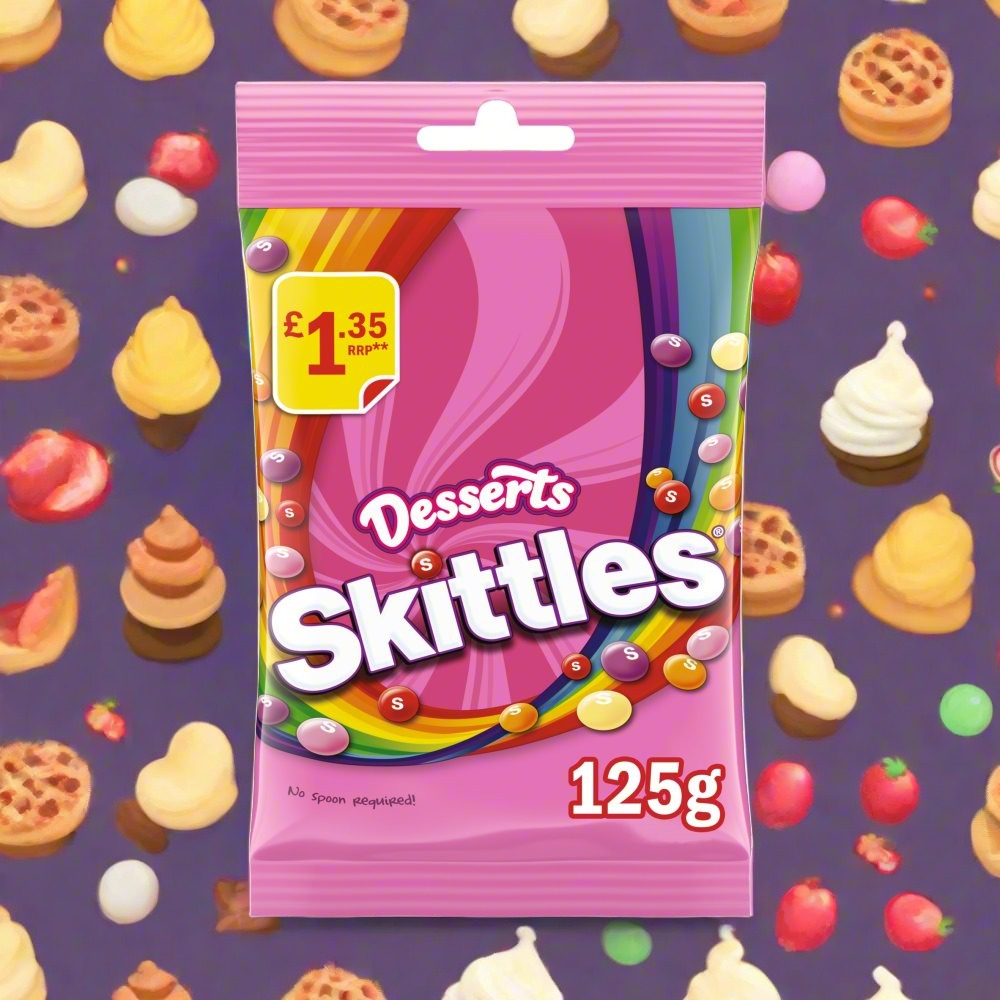 Skittles Vegan Sweets Dessert Flavoured Treat Bag £1.35 PMP 125g