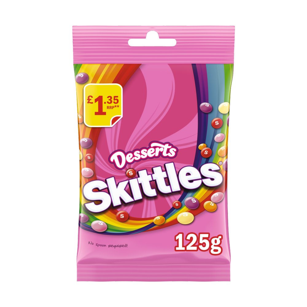 Skittles Vegan Sweets Dessert Flavoured Treat Bag £1.35 PMP 125g