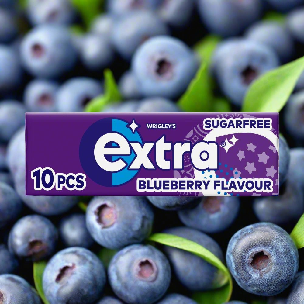Extra Blueberry Flavour Sugar Free Chewing Gum 10 Pieces