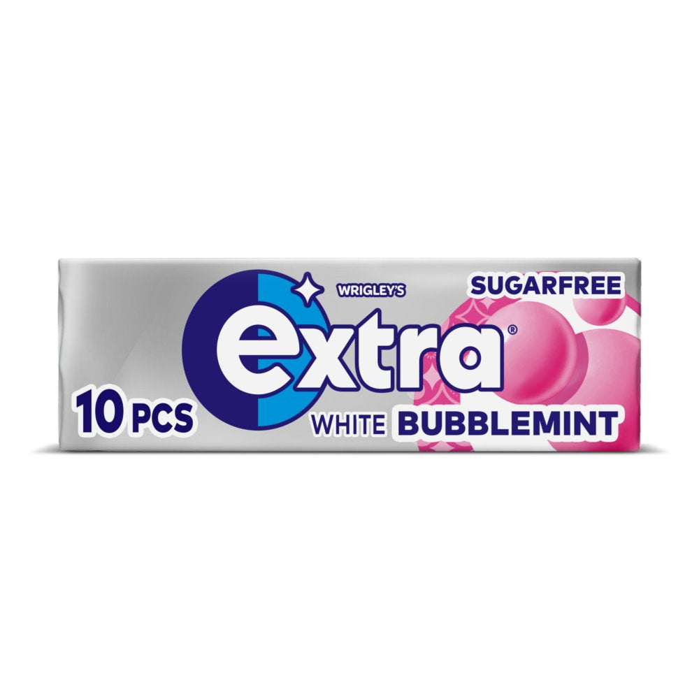 Extra White Bubblemint Sugarfree Chewing Gum 10 Pieces