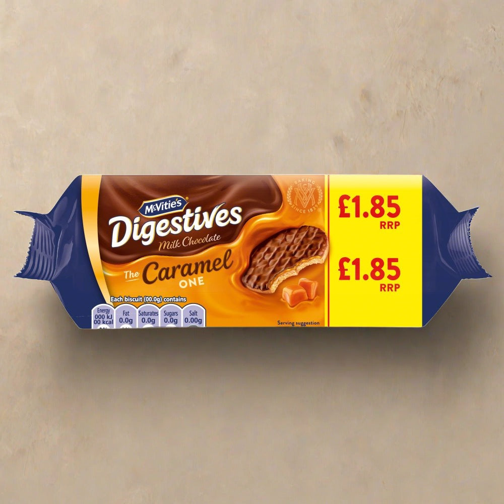 McVitie's Digestives Milk Chocolate The Caramel One Biscuits 250g PMP £1.85