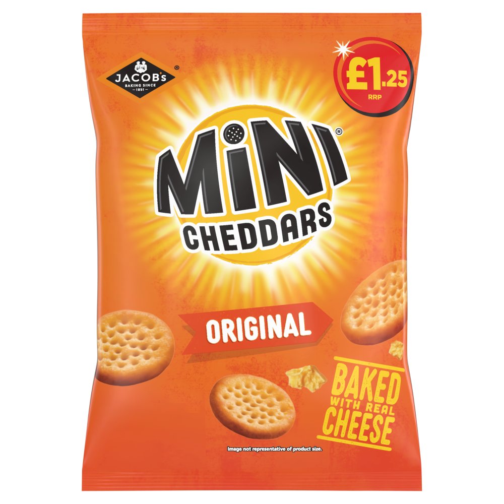 Jacob's Mini Cheddars Original Snacks 90g PMP £1.25