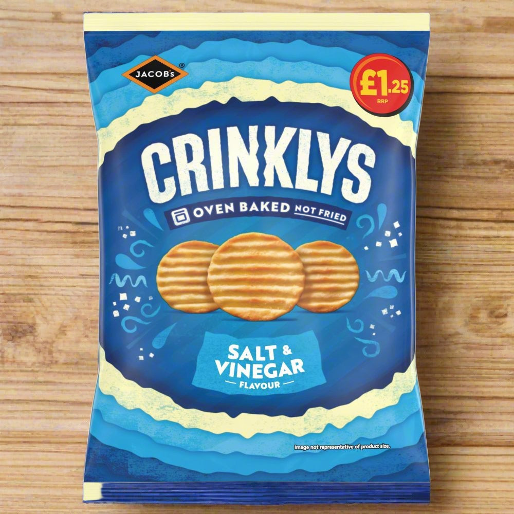 Jacobs Baked Crinklys Salt & Vinegar Flavour 90g