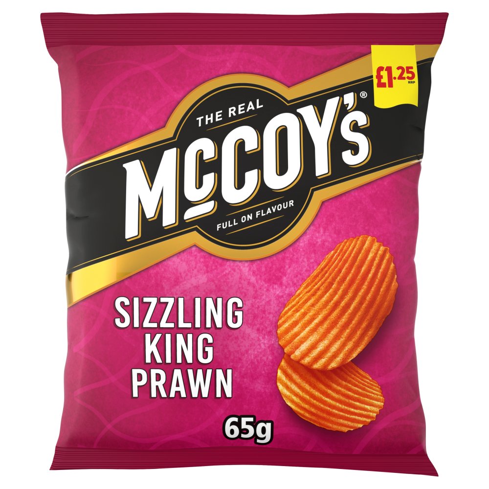 McCoy's Sizzling King Prawn Sharing Crisps 65g £1.25