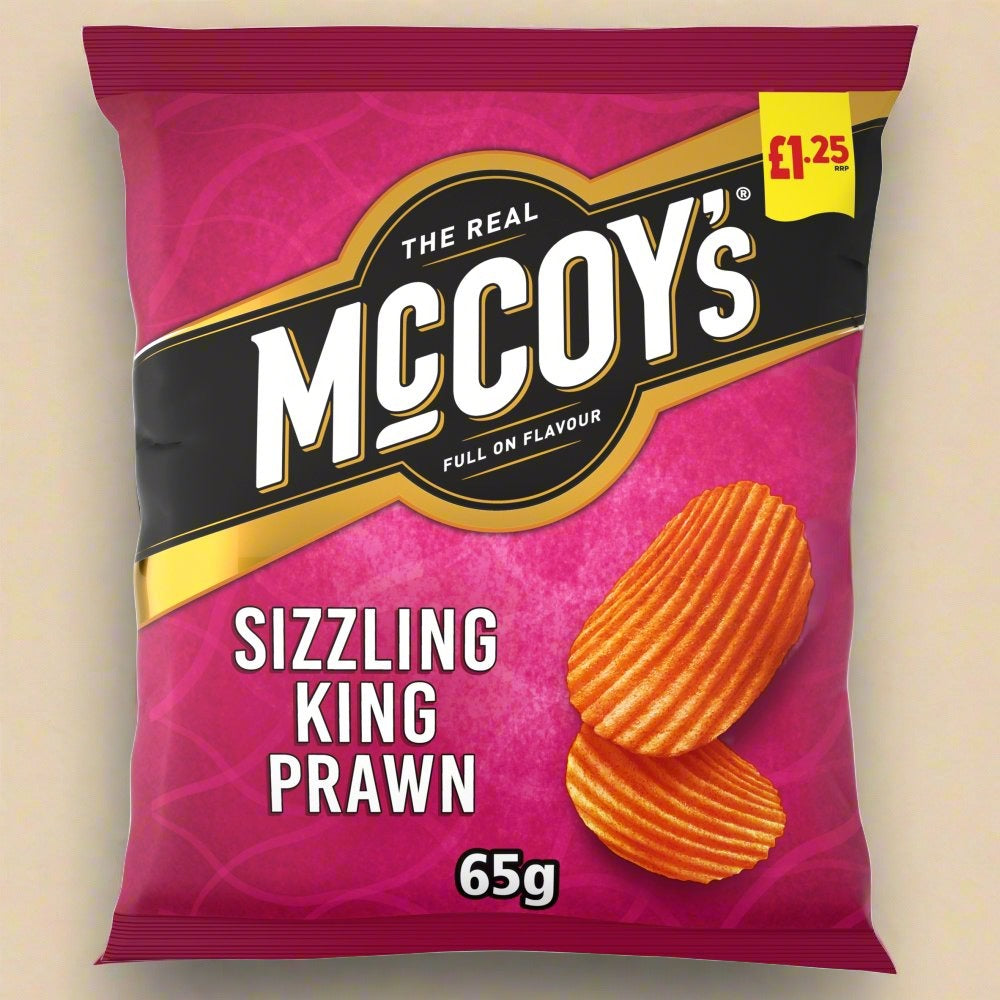 McCoy's Sizzling King Prawn Sharing Crisps 65g £1.25