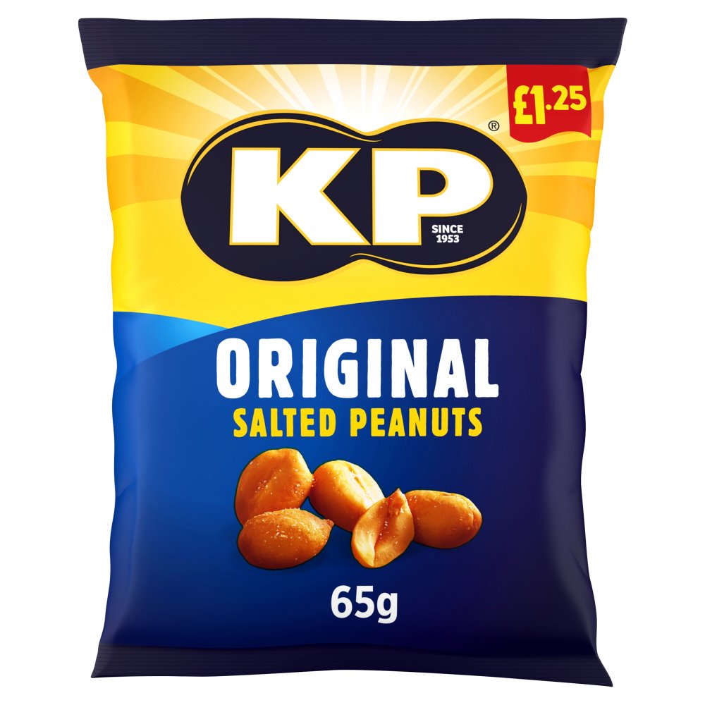 REDUCED KP Original Salted Peanuts 65g BBE 18/11/23
