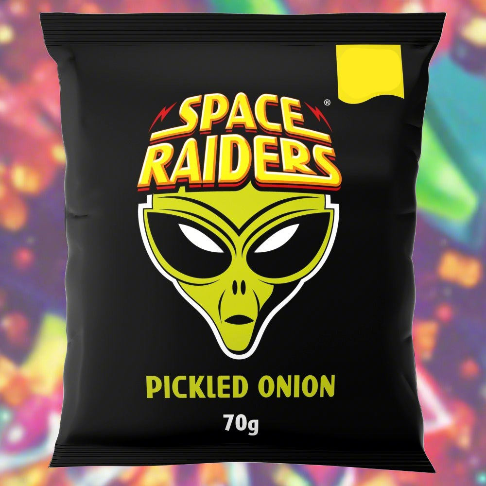 Space Raiders Pickled Onion Crisps 70g, £1.25 PMP
