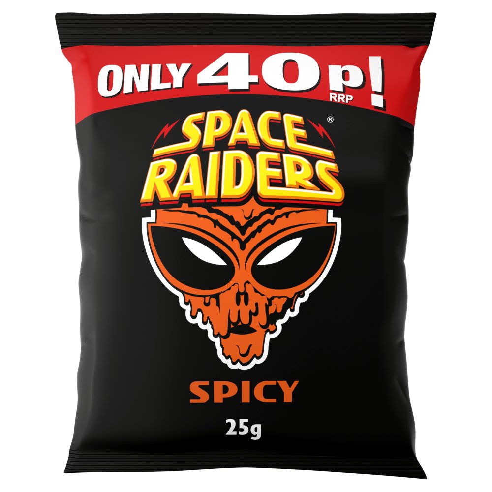 Space Raiders Spicy Snacks 25g Full Box (36 Pack)