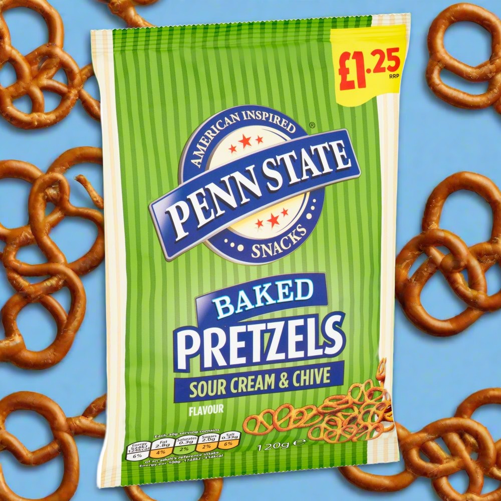 Penn State Sour Cream & Chive Pretzels 120g