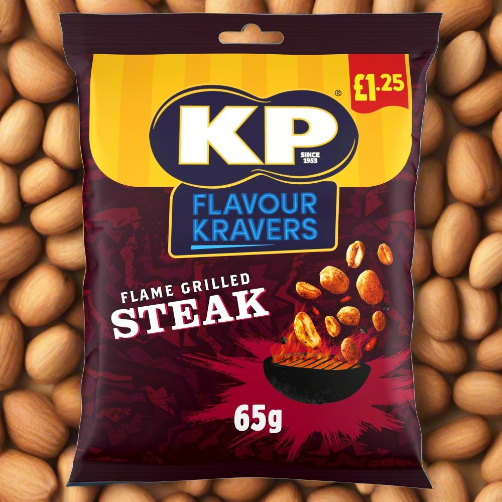 KP Flavour Kravers Flame Grilled Steak Peanuts 65g